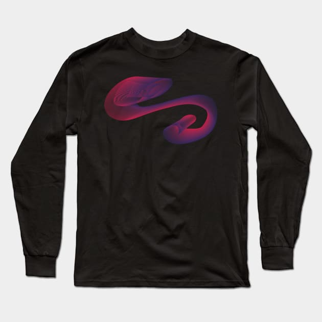 3D Geometric Lines | Geometry Long Sleeve T-Shirt by Art by Ergate